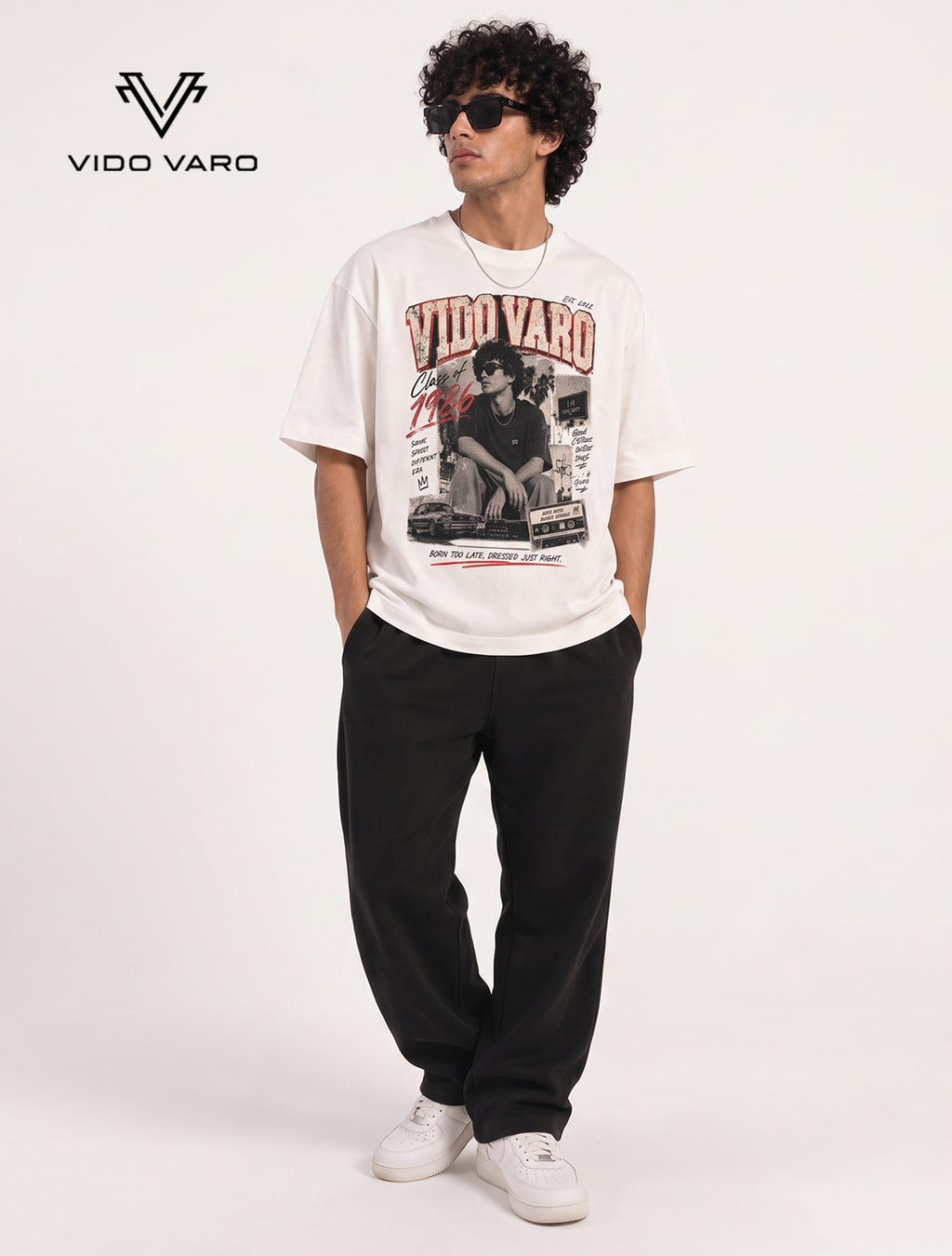 Class of 1986 Graphic Oversized T-Shirt- White