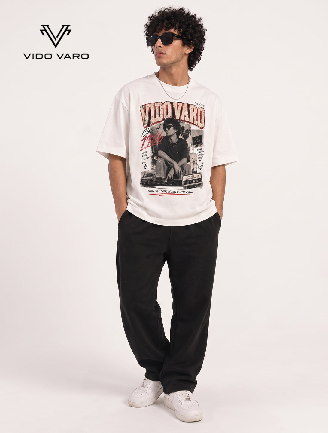 Class of 1986 Graphic Oversized T-Shirt- White