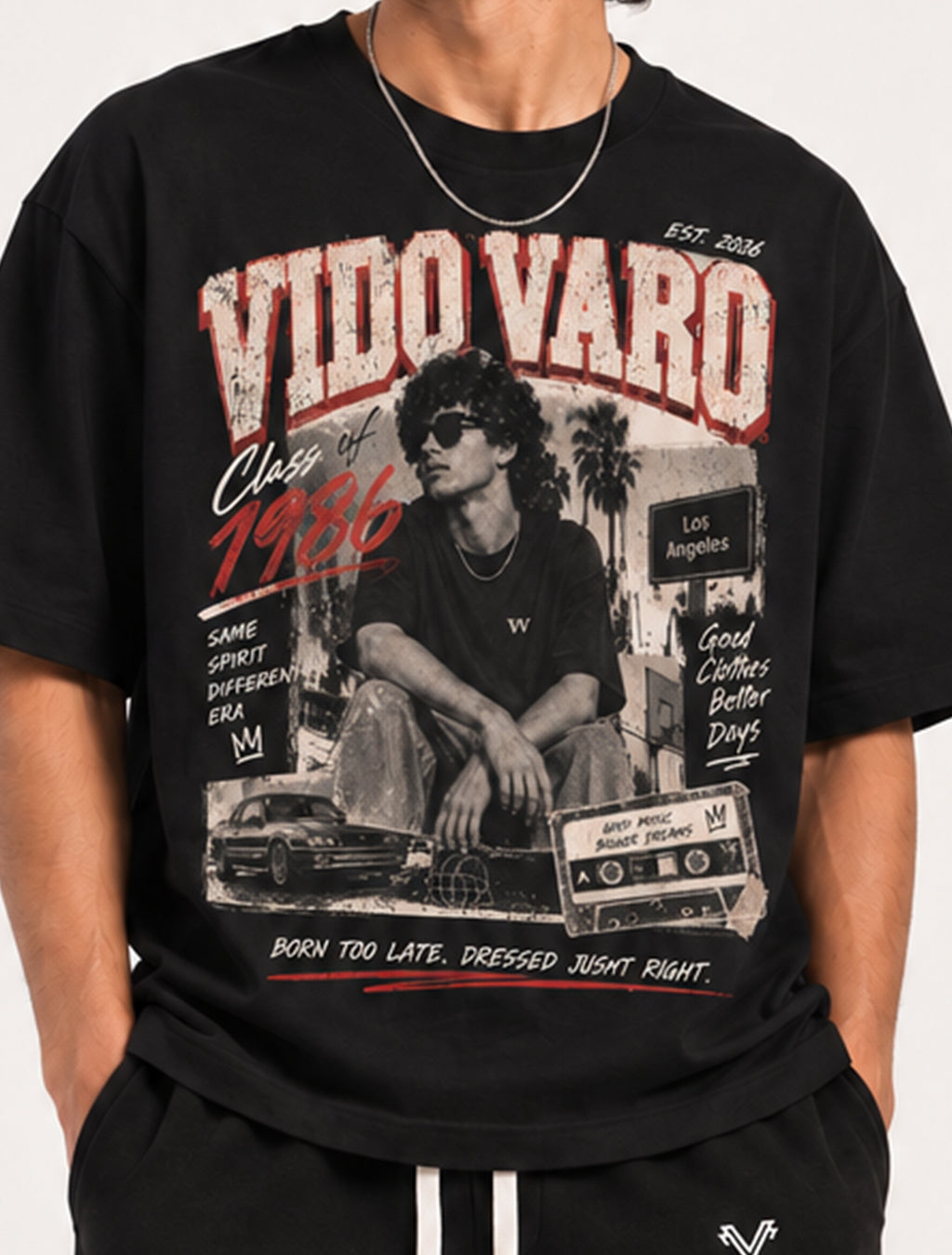 Class of 1986 Graphic Oversized T-Shirt - Black