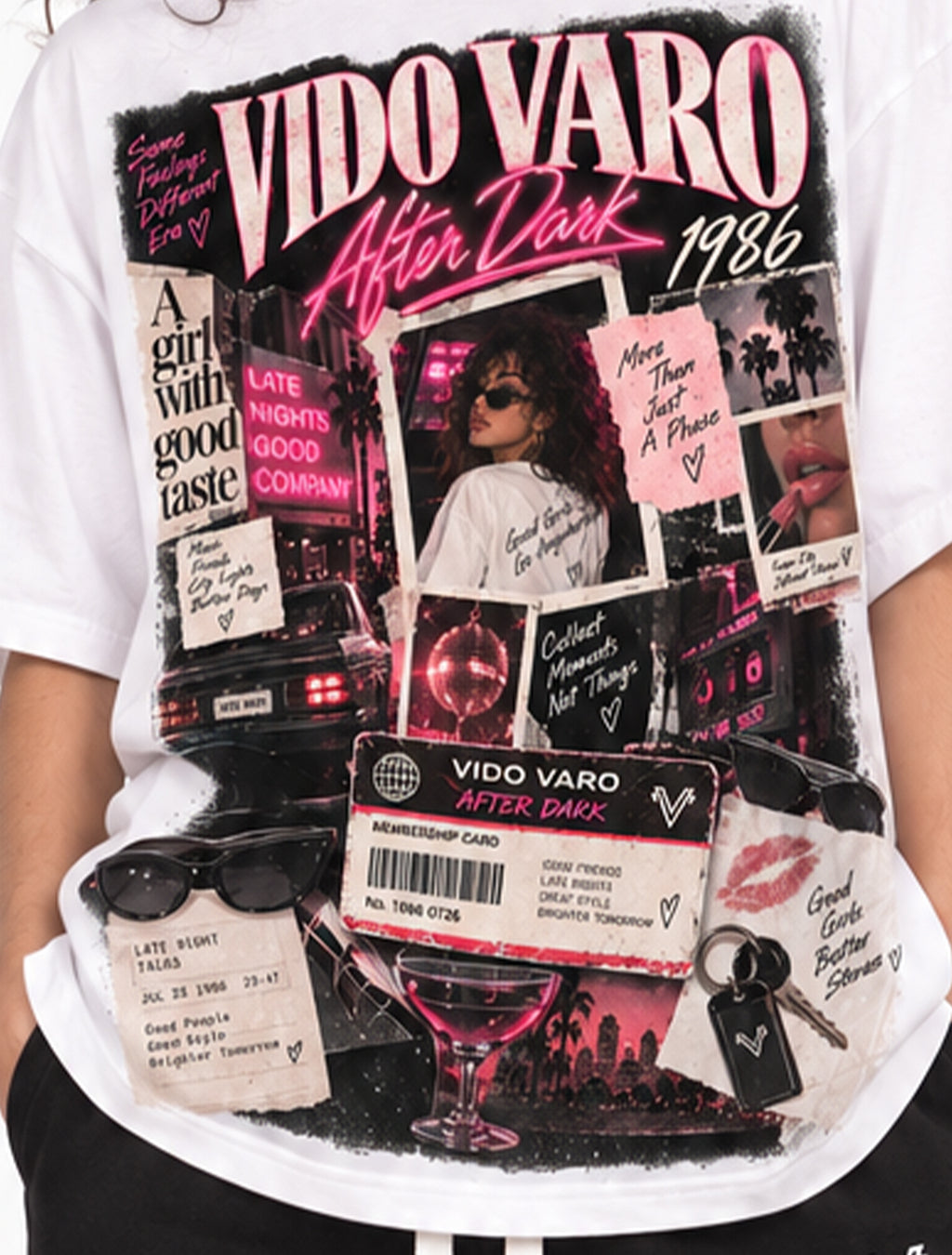 After Dark 1986 Graphic Oversized T-Shirt- White