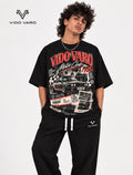 Motor Club 1986 Graphic Oversized T-Shirt - Black