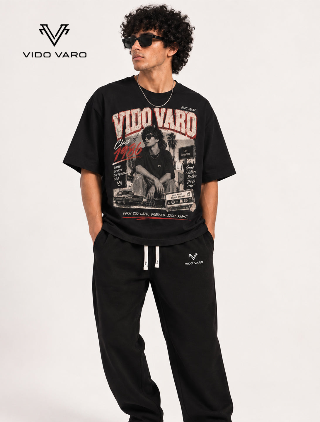 Class of 1986 Graphic Oversized T-Shirt - Black