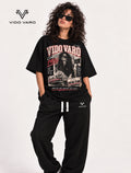 Class of 1986 Girl Graphic Oversized T-Shirt- Black