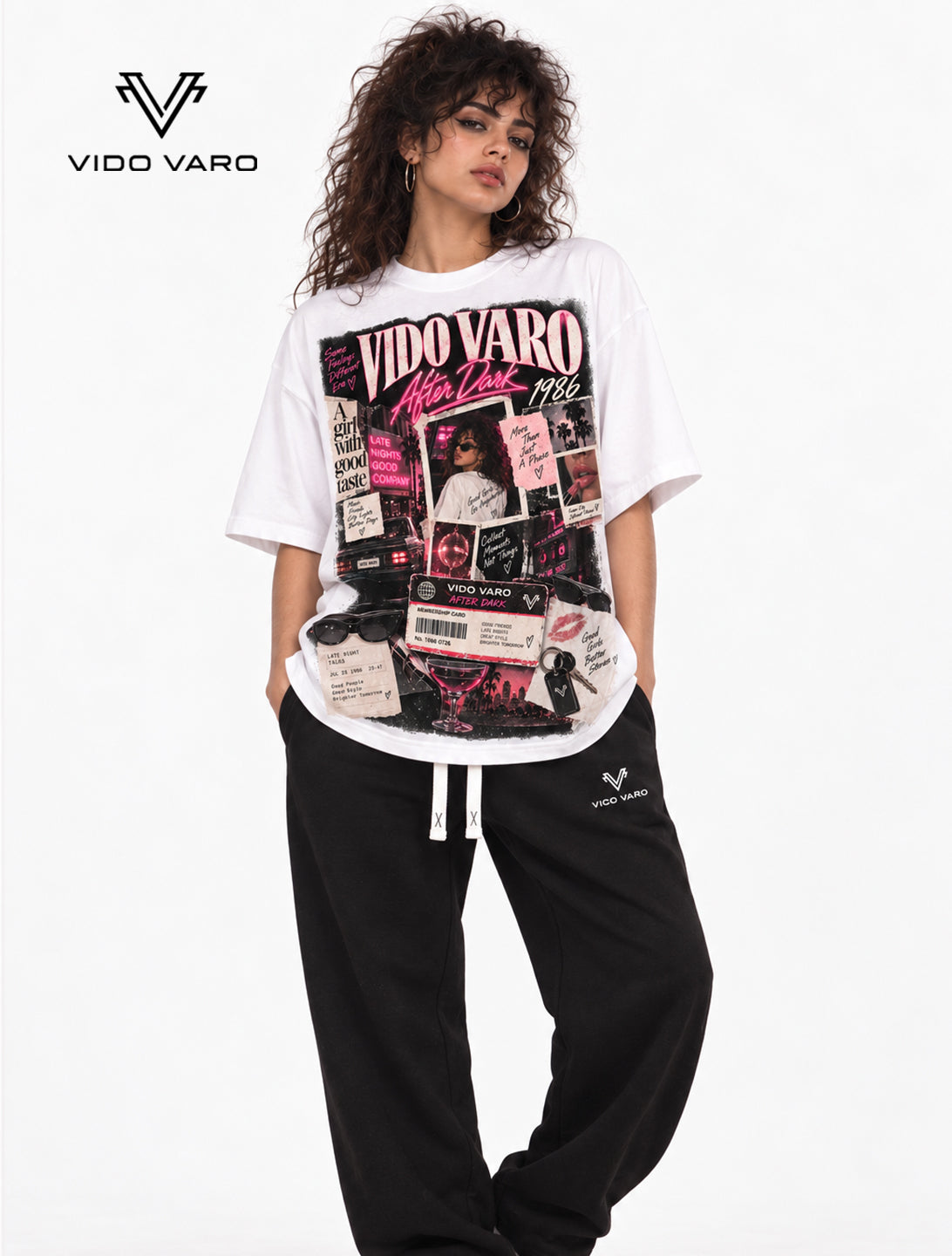 After Dark 1986 Graphic Oversized T-Shirt- White