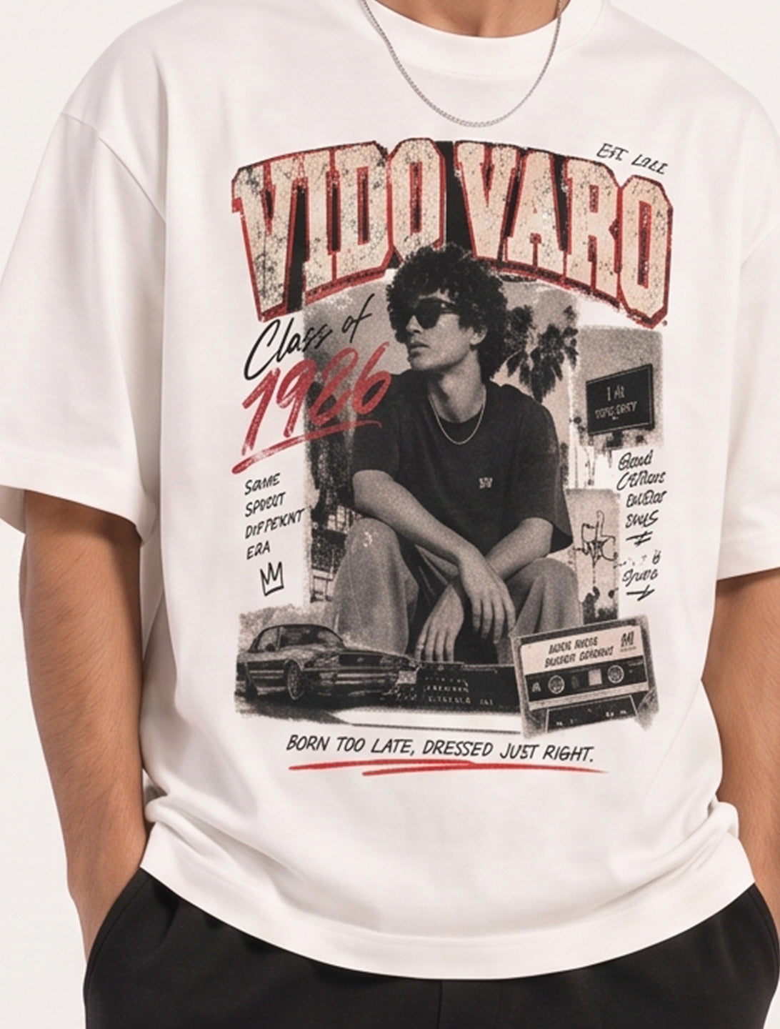 Class of 1986 Graphic Oversized T-Shirt- White