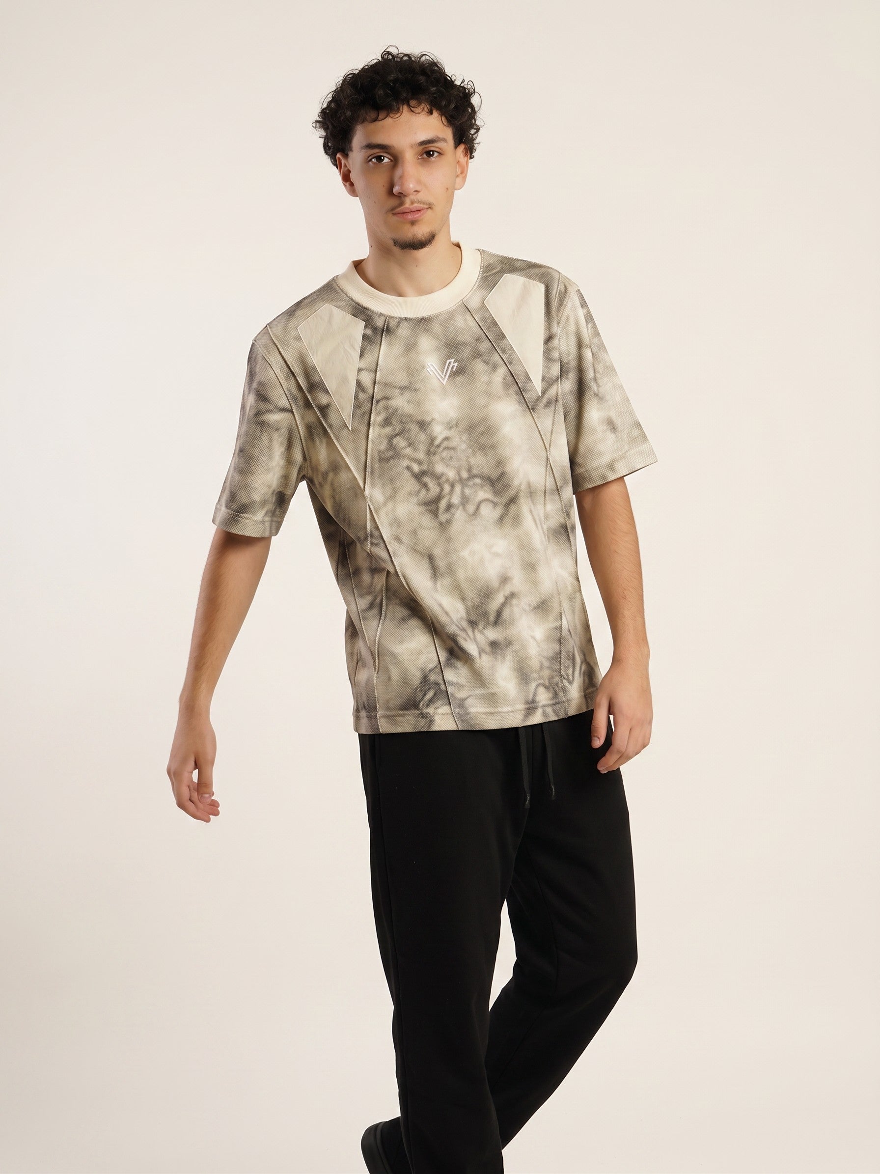 washed Marble Effect T-Shirt