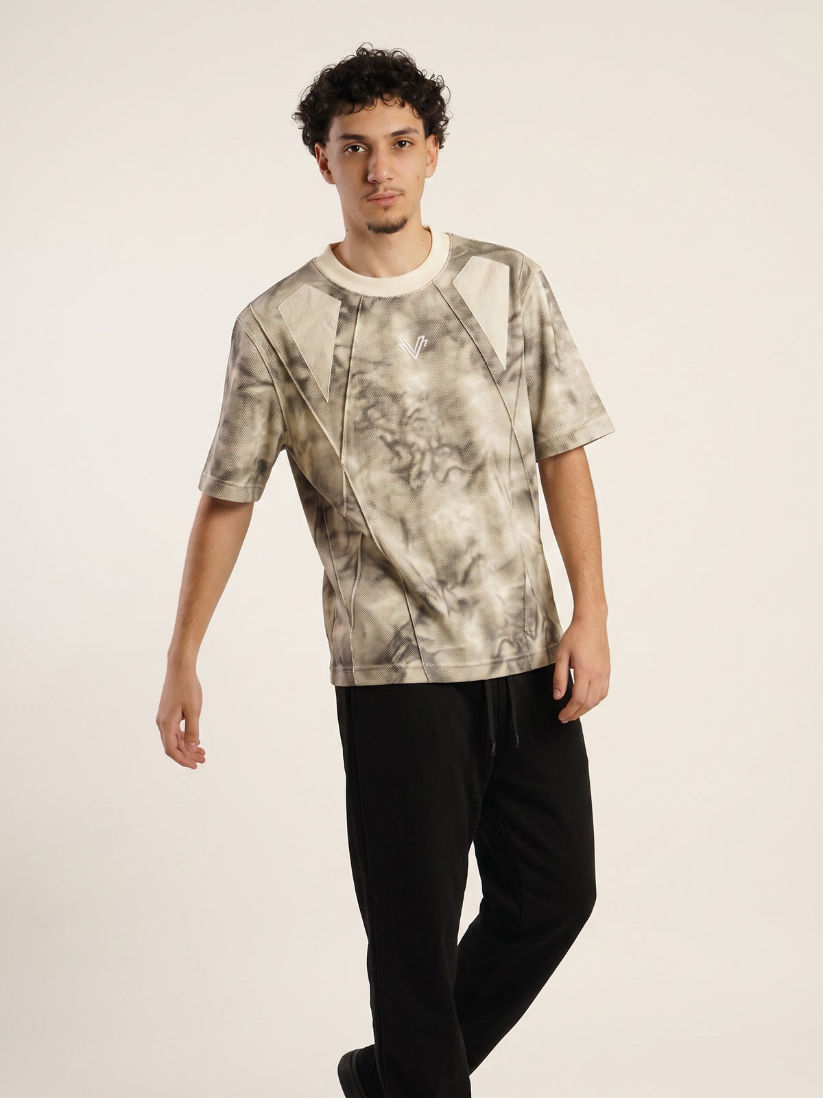 washed Marble Effect T-Shirt
