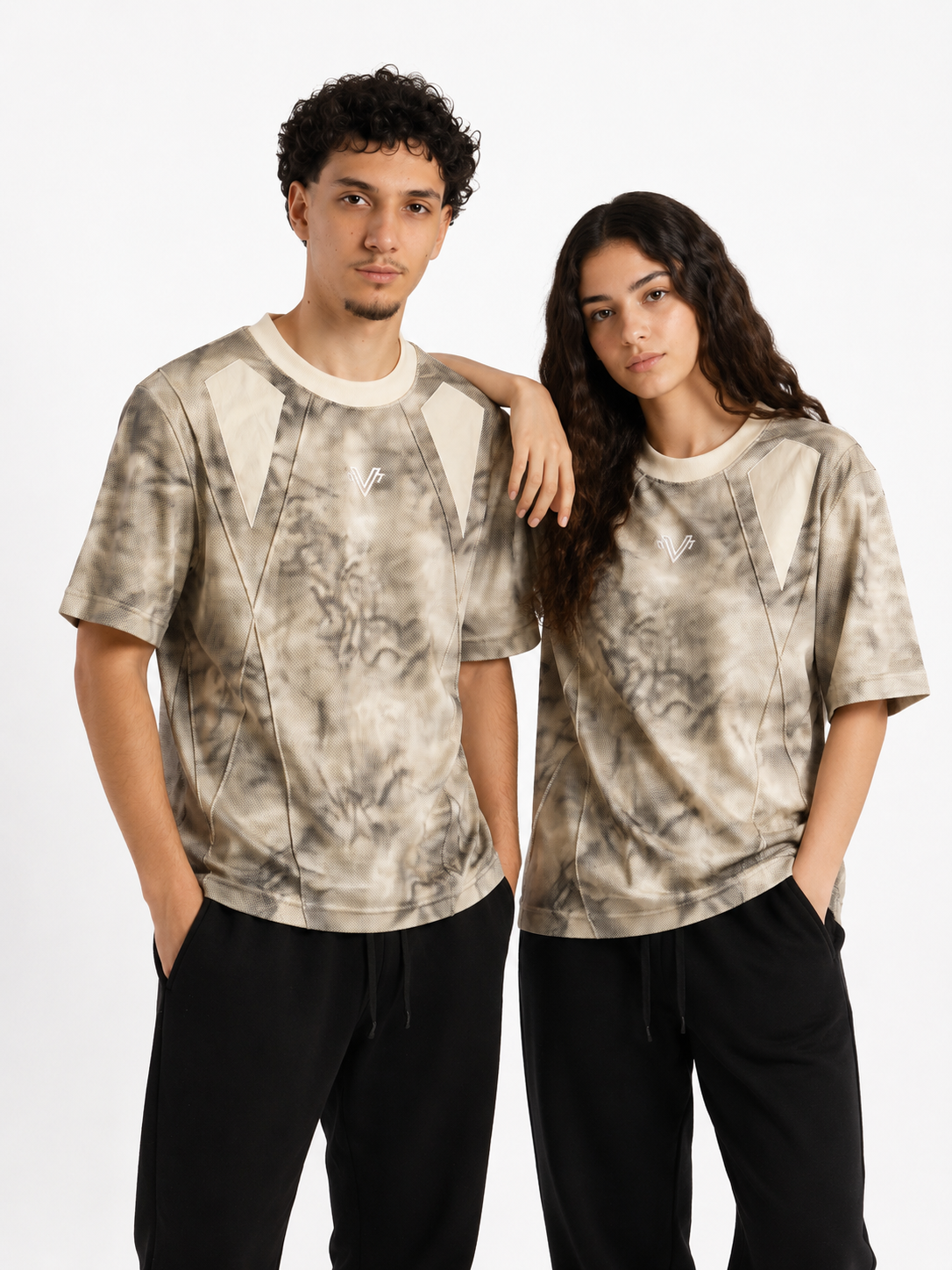 washed Marble Effect T-Shirt