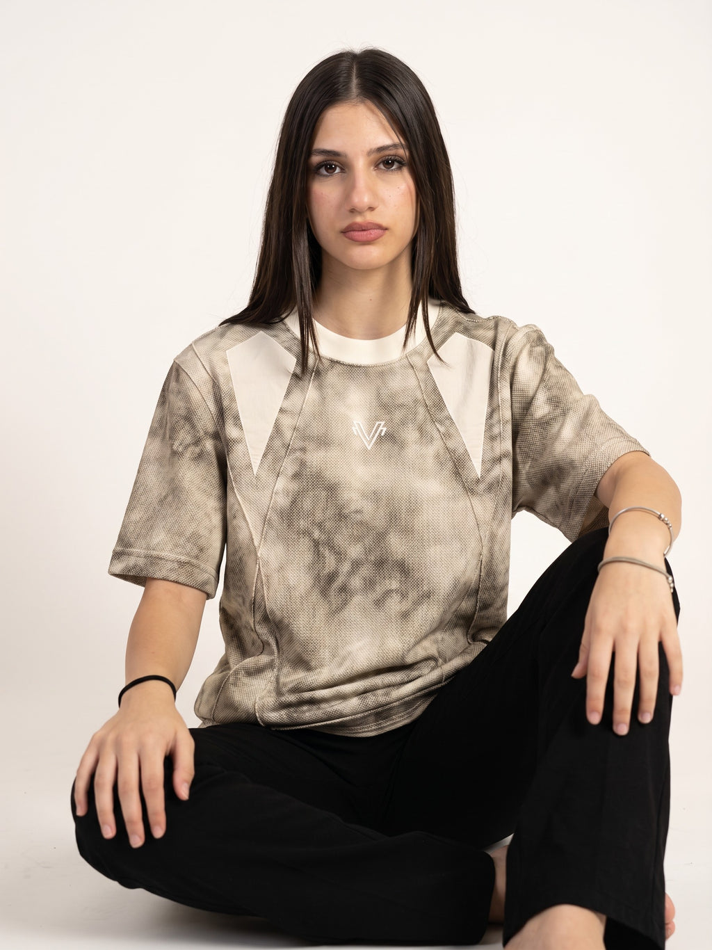 washed Marble Effect T-Shirt