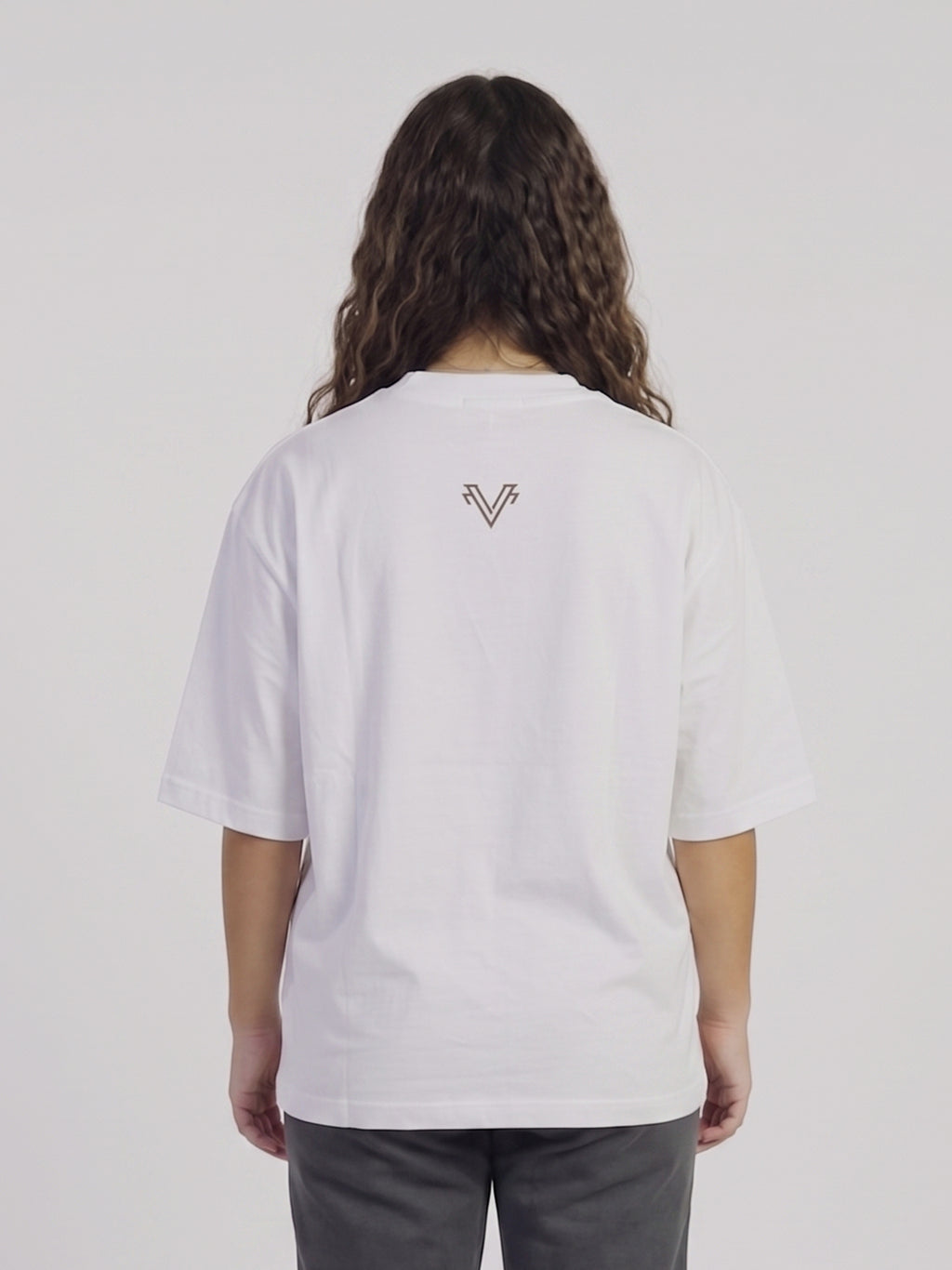 I can't oversized white T-shirt